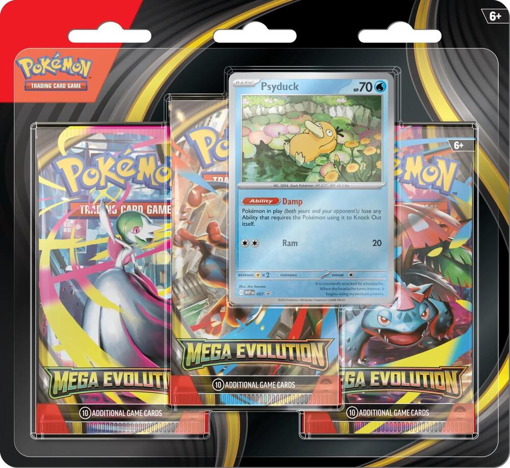 Mega Evolution 3 Pack Blister [Psyduck] - ME: Mega Evolution