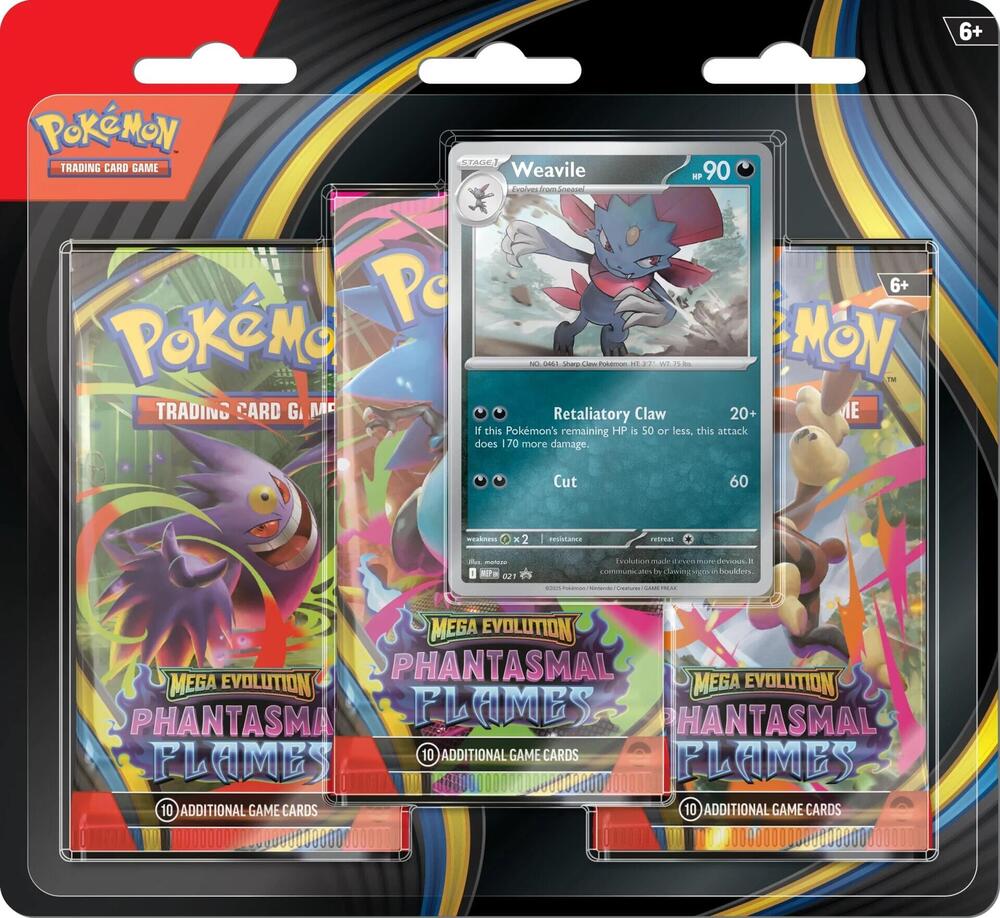 Phantasmal Flames 3 Pack Blister [Weavile] - ME: Phantasmal Flames